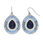 Blue Beaded Teardrop Earrings, Women's, Med Blue