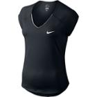 Women's Nike Pure V-neck Workout Top, Size: Xl, Grey (charcoal)