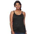 Juniors' Plus Size So&reg; Lace Trim Camisole, Teens, Size: 2xl, Black
