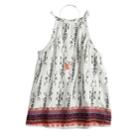 Girls 7-16 & Plus Size Mudd&reg; Crochet Trim Tank Top With Necklace, Size: 20 1/2, White