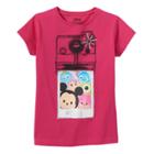 Disney's Tsum Tsum Girls 4-7 #tselfie Graphic Tee, Size: 6, Brt Pink