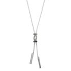Simply Vera Vera Wang Box Chain Lariat Necklace, Women's, Silver