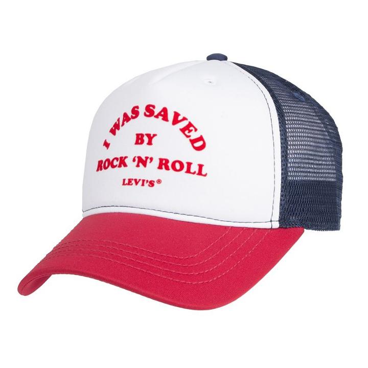 Men's Levi's I Was Saved By Rock 'n' Roll Baseball Cap, Med Red