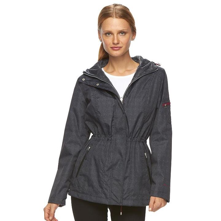 Women's Free Country Hooded Reversible Anorak Jacket, Size: Medium, Black