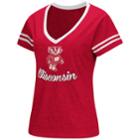 Women's Colosseum Wisconsin Badgers Dual Blend Tee, Size: Xl, Med Red