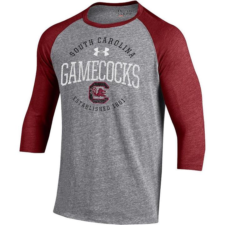 Men's Under Armour South Carolina Gamecocks Triblend Baseball Tee, Size: Small, Ovrfl Oth