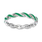 Stacks And Stones Sterling Silver Stack Ring, Women's, Size: 6, Green
