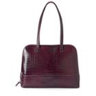 Sorella Margo Exotic Crocodile Dome Tote, Women's, Red