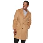 Men's Jean-paul Germain Classic-fit Sander 38-inch Wool-blend Top Coat, Size: 54 Reg, Beig/green (beig/khaki)