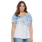 Plus Size Sonoma Goods For Life&trade; Essential V-neck Tee, Women's, Size: 3xl, Blue