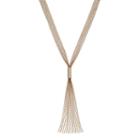 Jennifer Lopez Long Ball Chain Fringe Y Necklace, Women's, Light Pink