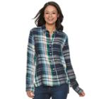 Juniors' So&reg; High-low Shirt, Girl's, Size: Large, Blue