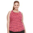 Plus Size Tek Gear&reg; Spacedye Easy Racerback Tank, Women's, Size: 1xl, Brt Pink