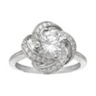 Primrose Sterling Silver Cubic Zirconia Love Knot Ring, Women's, Size: 8, White
