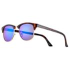 Men's Club Master Blue Lense Sunglasses, Dark Brown