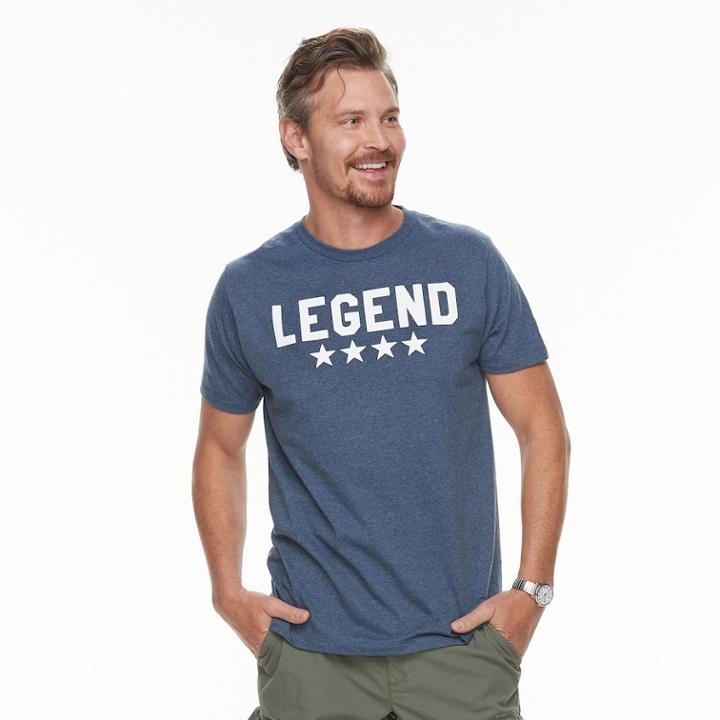 Men's Dad & Me The Legend Graphic Tee, Size: Small, Blue (navy)