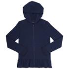 Girls Plus Size French Toast Ruffle Zip-up Hoodie, Girl's, Size: 10-12 Plus, Blue (navy)