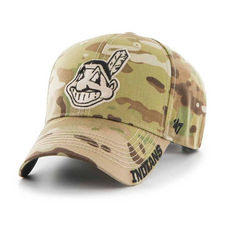 Adult '47 Brand Cleveland Indians Frost Mvp Multicam Adjustable Cap, Multicolor
