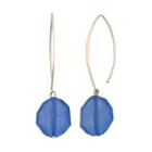 Faceted Bead Threader Earrings, Women's, Light Blue