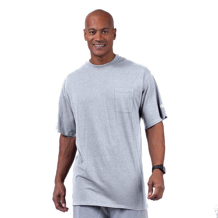 Big & Tall Champion Solid Pocket Tee, Men's, Size: Xl Tall, Grey Other