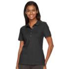 Women's Croft & Barrow&reg; Classic Solid Polo, Size: Xl, Black