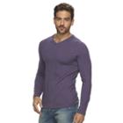 Men's Marc Anthony Slim-fit Heathered Tee, Size: 3 Xlt, Drk Purple