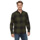 Men's Apt. 9&reg; Brushed Flannel Button-down Shirt, Size: Xxl, Green