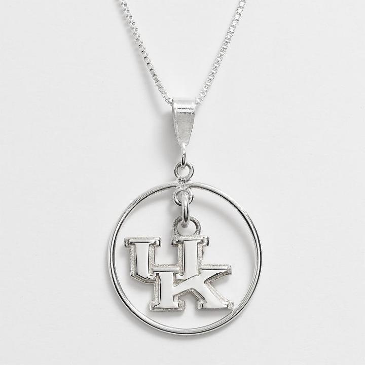 Dayna U Kentucky Wildcats Sterling Silver Logo Pendant, Women's, Size: 16, Grey