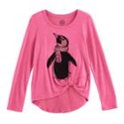 Girls 7-16 So&reg; Cozy Side Knot Tee, Size: 7-8, Dark Pink