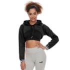 Women's Puma Varsity Cover Up Cropped Hoodie, Size: Small, Black