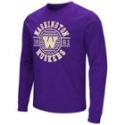 Men's Campus Heritage Washington Huskies Zigzag Long-sleeve Tee, Size: Large, Drk Purple