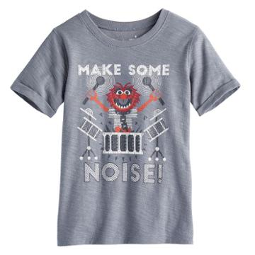 Disney's The Muppets Animal Boys 4-10 Make Some Noise Tee By Jumping Beans&reg;, Size: 7, Med Grey