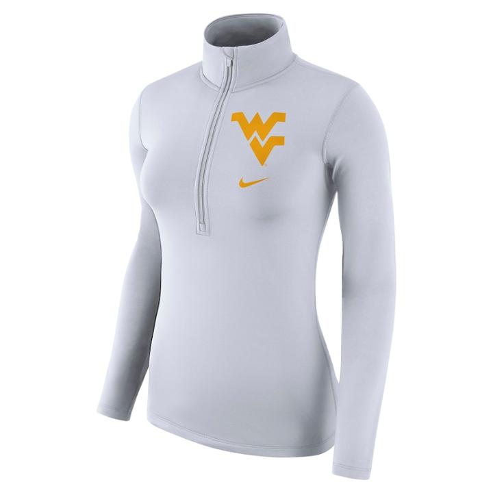 Women's Nike West Virginia Mountaineers Dri-fit Pullover, Size: Large, White