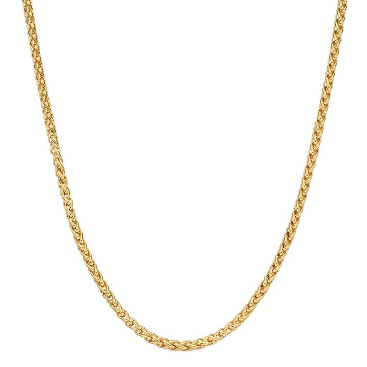 Lynx Men's Gold Tone Stainless Steel Wheat Chain Necklace, Size: 30