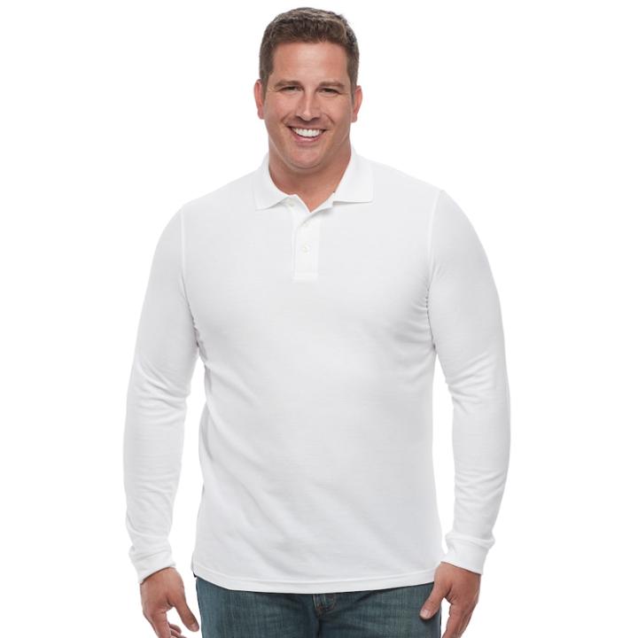 Big & Tall Croft & Barrow&reg; Classic-fit Stretch Performance Pique Polo, Men's, Size: Xl Tall, White