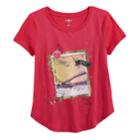 Girls 7-16 & Plus Size So&reg; Curve Hem Shiny Graphic Tee, Size: 10, Med Grey