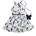 Girls 4-6x Knitworks Butterfly Halter Skater Dress & Purse Set, Size: 5, Blue (navy)
