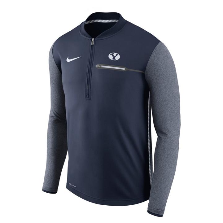 Men's Nike Byu Cougars Coach Pullover, Size: Medium, Blue (navy)