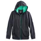 Boys 8-20 Tek Gear&reg; Jersey Space-dyed Hoodie, Size: M(10-12), Black
