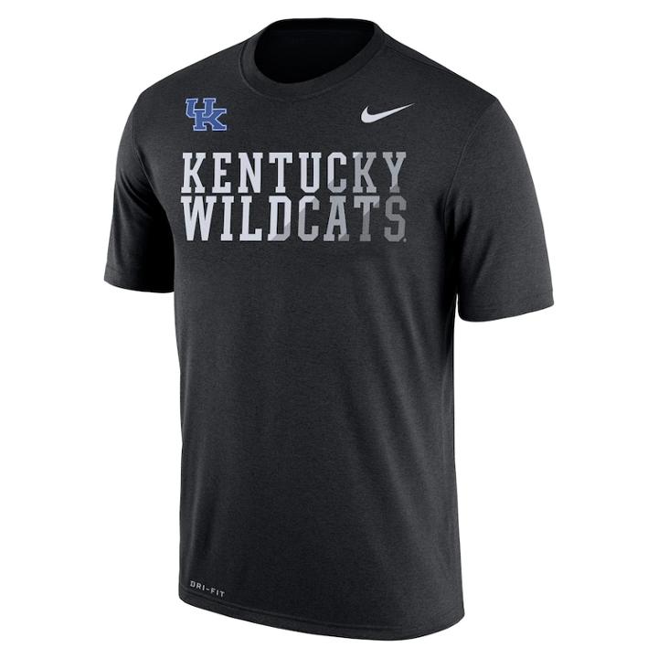 Men's Nike Kentucky Wildcats Legend Staff Sideline Dri-fit Tee, Size: Medium, Black