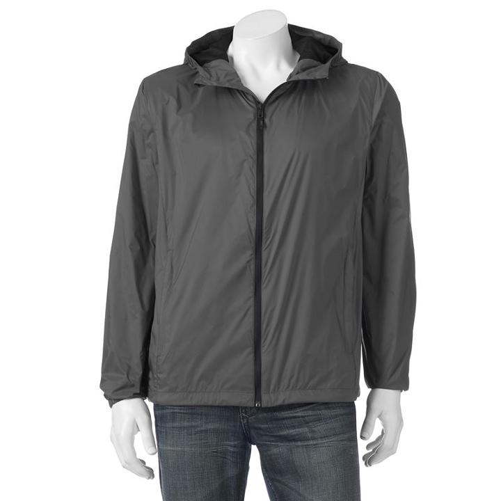 Big & Tall Hemisphere Packable Hooded Rain Jacket, Men's, Size: Xl Tall, Grey (charcoal)