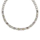 Gemstone Sterling Silver Circle & Square Link Necklace, Women's, Size: 18, Multicolor