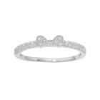 Primrose Sterling Silver Cubic Zirconia Bow Ring, Women's, Size: 9, Grey