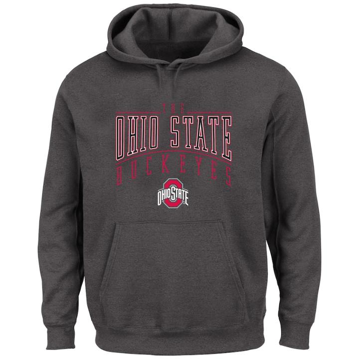 Men's Ohio State Buckeyes Pullover Hoodie, Size: Xlt, Grey (charcoal)