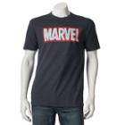 Men's Marvel Logo Tee, Size: Xl, Grey (charcoal)