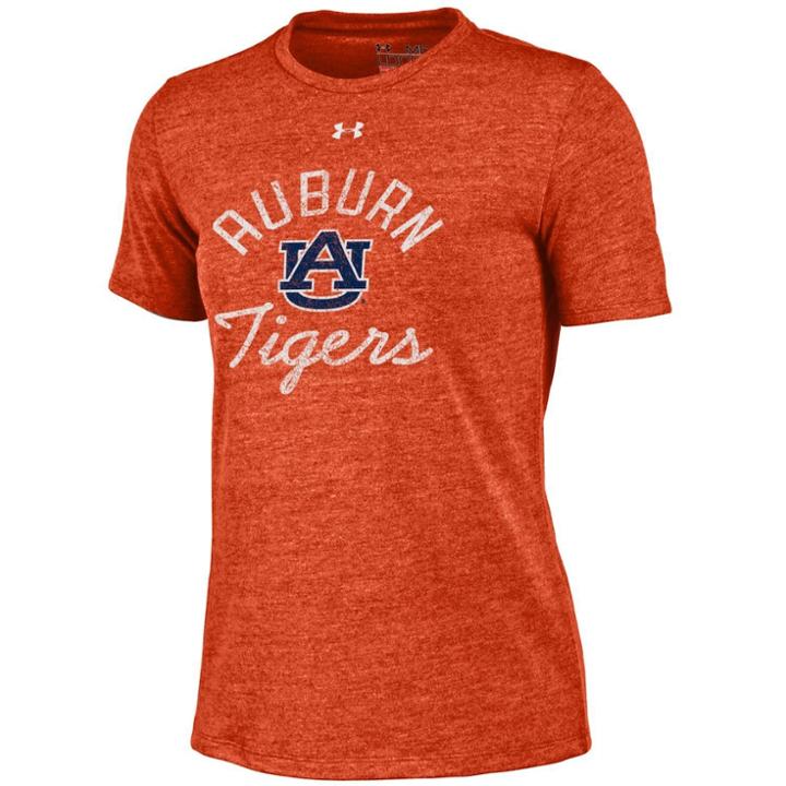 Women's Under Armour Auburn Tigers Triblend Tee, Size: Large, Orange