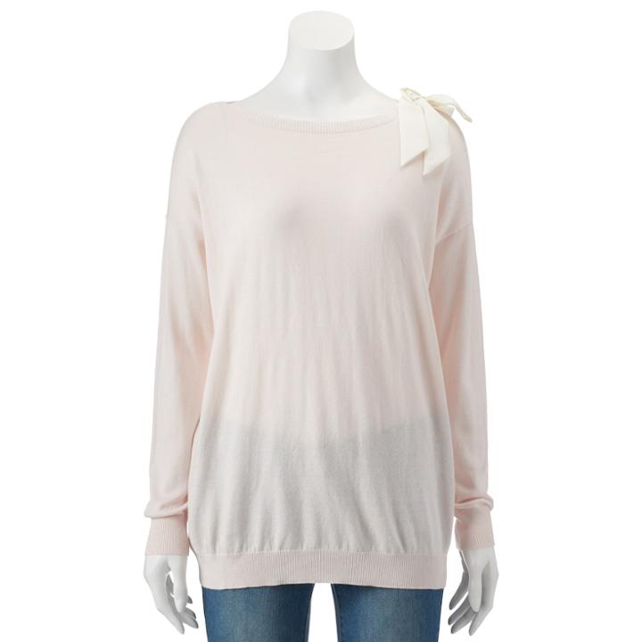 Women's Lc Lauren Conrad Bow Tunic, Size: Small, Purple