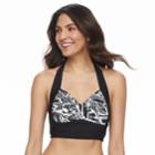 Women's Beach Scene Bust Enhancer Halter Bikini Top, Size: 16, Oxford