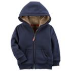 Boys 4-7 Carter's Sherpa-lined Hoodie, Size: 5, Blue