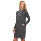 Women's Sonoma Goods For Life&trade; Hoodie Dress, Size: Xxl, Grey (charcoal)